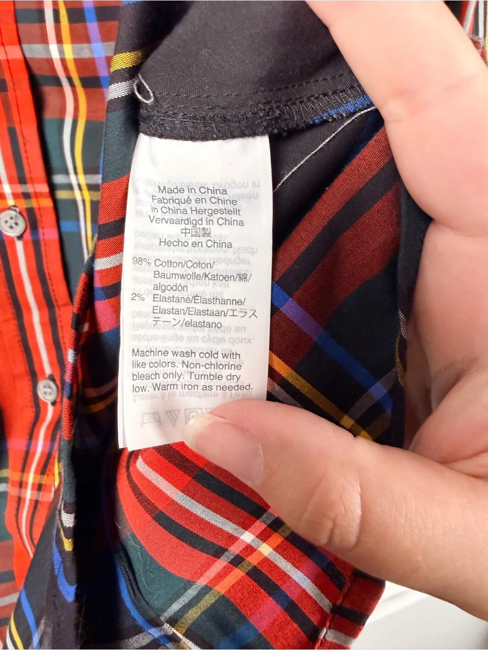 J Crew Women's 10 Slim Stretch Perfect Holiday Tartan Plaid Shirt Button